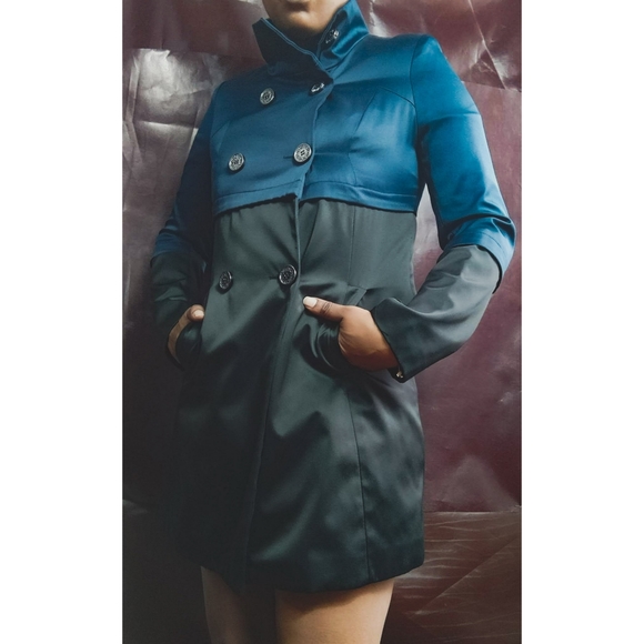 Tahari Navy Color Block Jacket - Picture 3 of 12